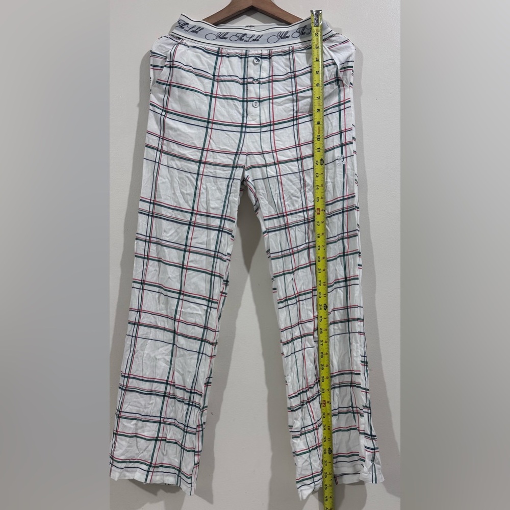 YLLW Chic Plaid Women's Trousers in White and Black - Picture 4 of 7